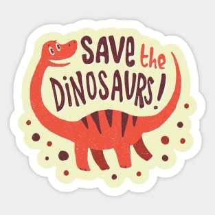 Save the Dinosaurs Sticker